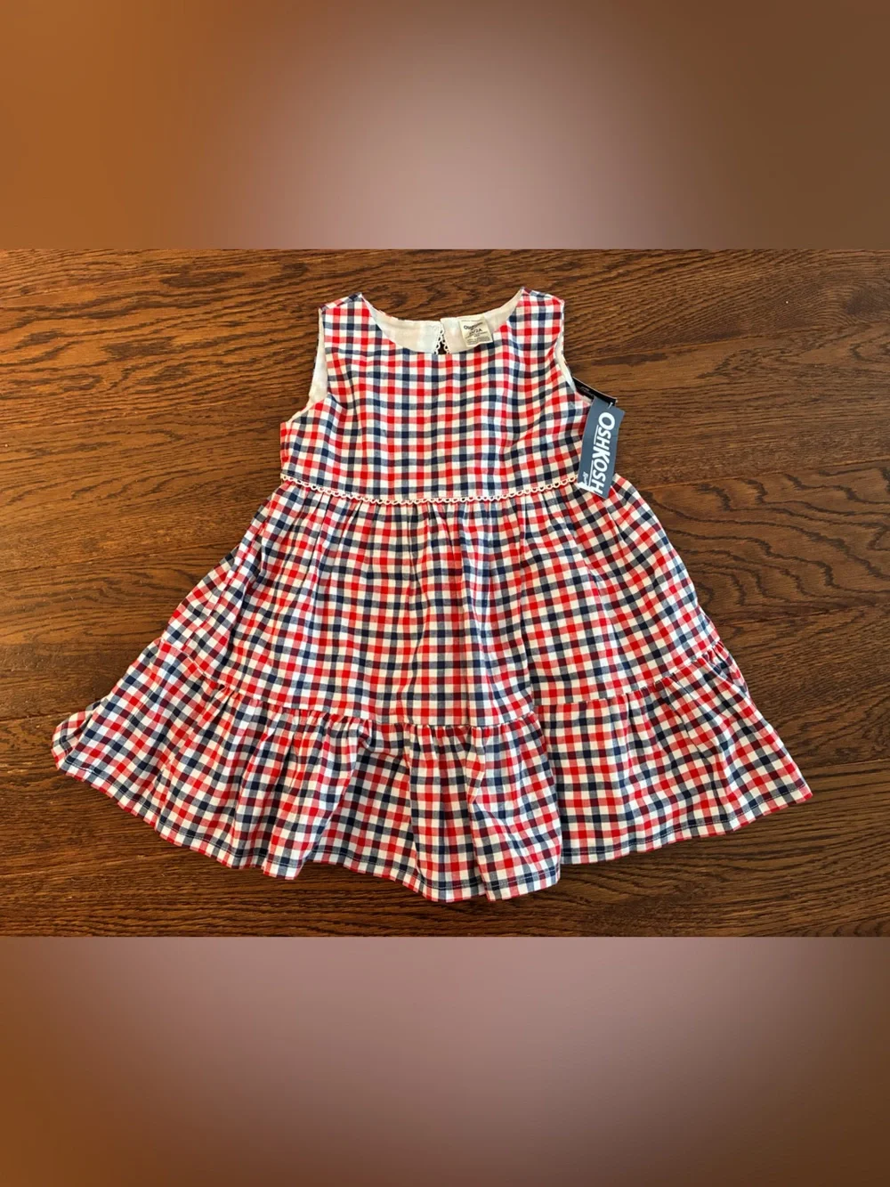 OshKosh B'gosh Red, White & Blue Gingham Sundress